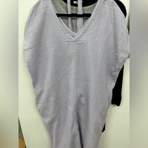 Pact coastal gauze jumpsuit in lavender XL